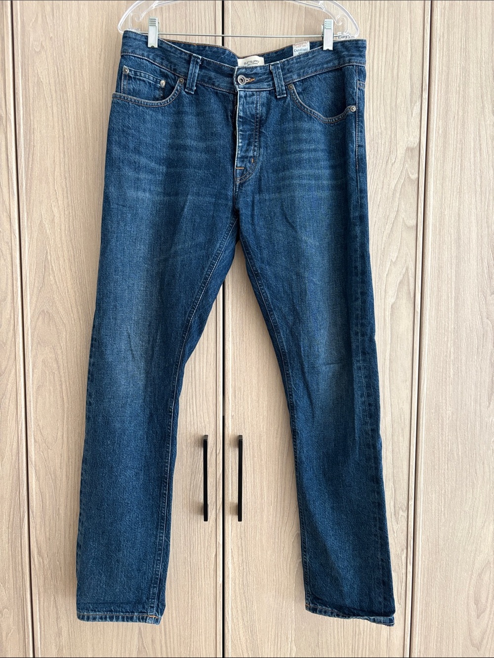 Men's Suit Supply Dark Blue Straight-Leg Jeans